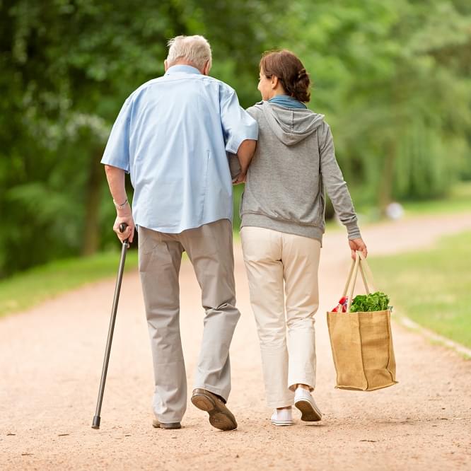 A couple on a walk